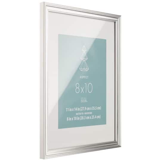 Silver Narrow 8" x 10" with Mat Frame, Aspect by Studio Décor®